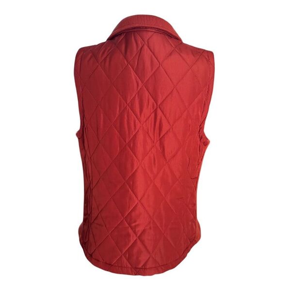 CJ Banks Quilted Vest Burnt Orange Size X/14W - Picture 5 of 9